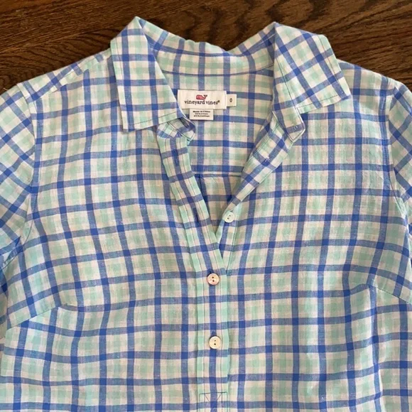 Vineyard Vines linen shirt size 0 - Picture 2 of 5
